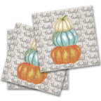 French Graffiti Thankful Pumpkins Cocktail Napkin