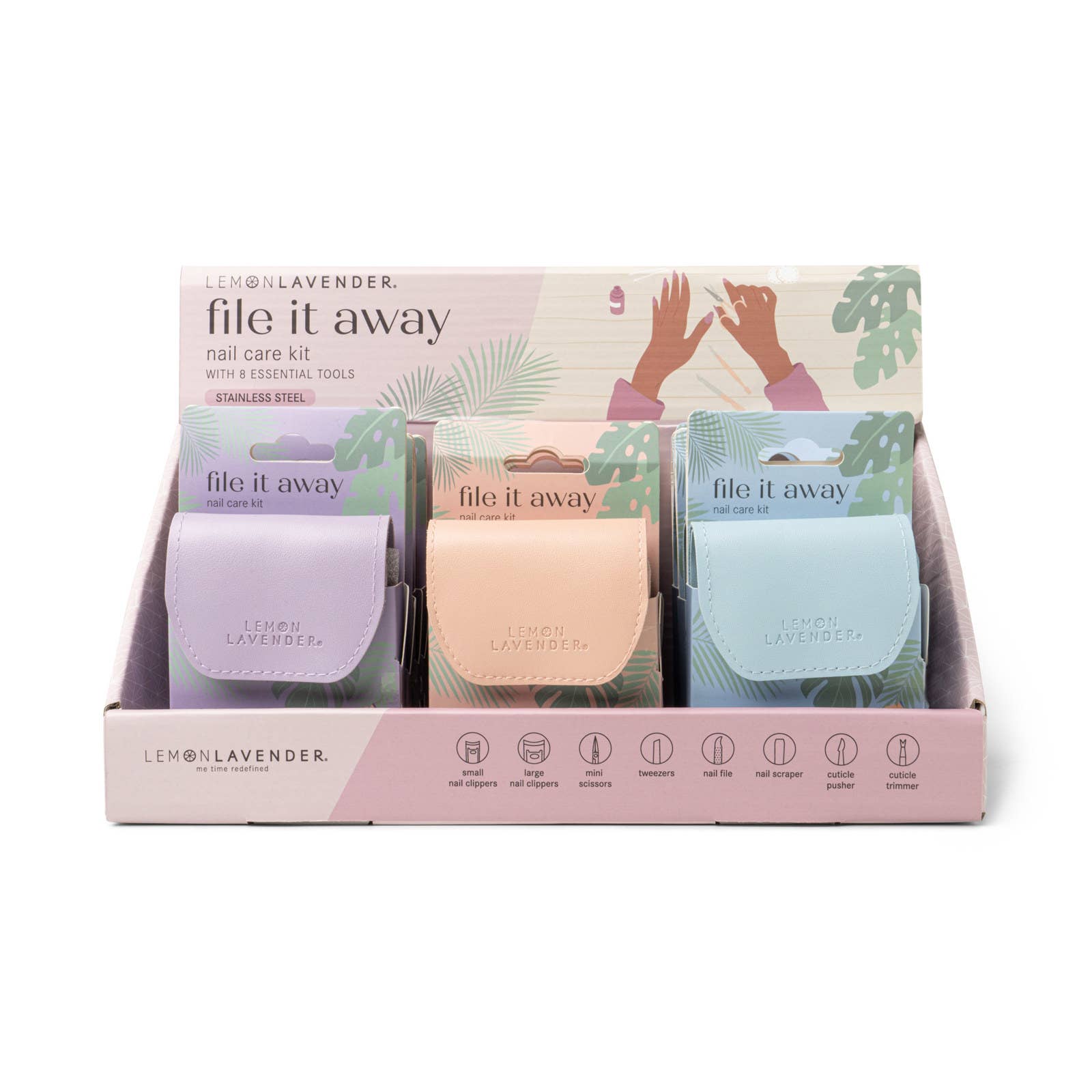 DM Merchandising | File It Away Nail Care Kit | Lemon Lavender