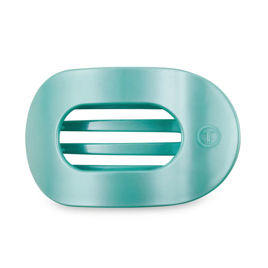 Teleties Round Flat Hair Clip | Large | Totally Turquoise