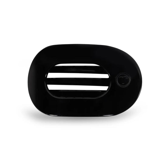 Teleties Round Flat Hair Clip | Small | Jet Black
