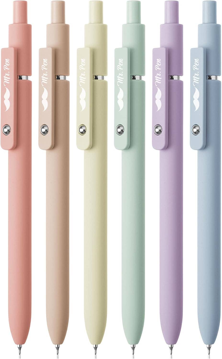 Mr. Pen | Retractable Gel Pens | 6 Pack