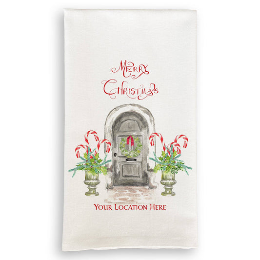 French Graffiti Merry Christmas Paducah Tea Towel