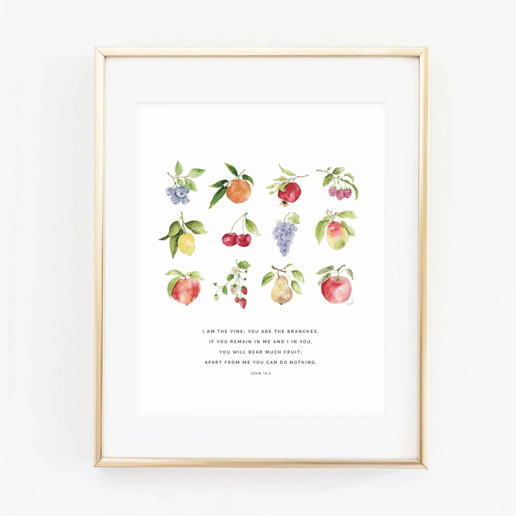 John 15:5 fruit scripture print