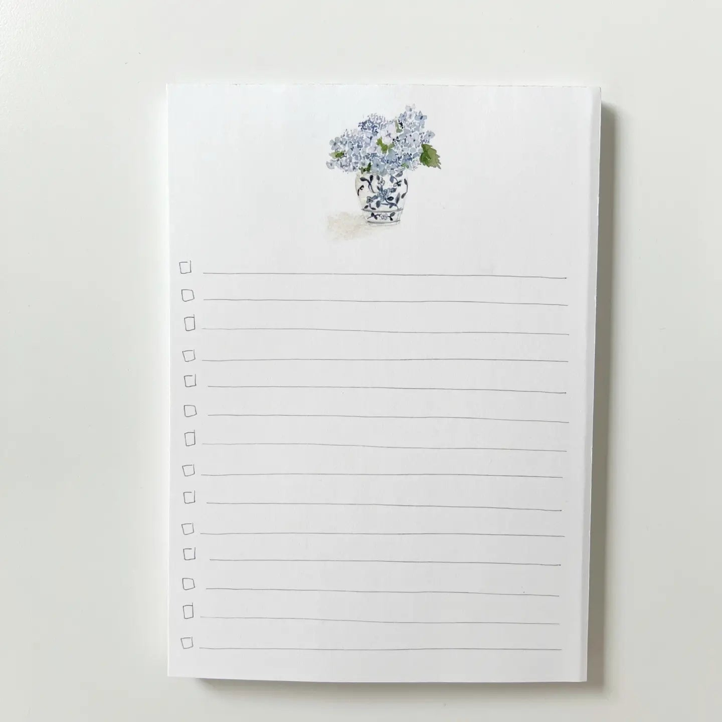 Emily Lex Checklist Notepad - Hydrangea Bouquet