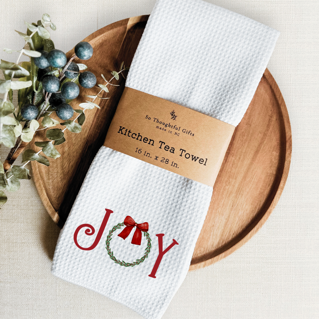 So Thoughtful Gifts Tea Towel | Christmas Joy