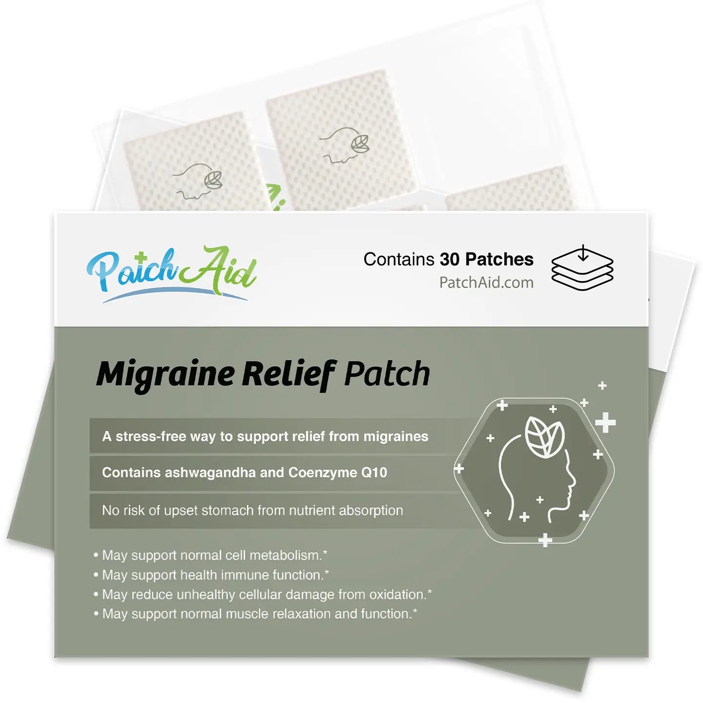 PatchAid Migraine Relief Patch - Headache Relief & Relaxation Support