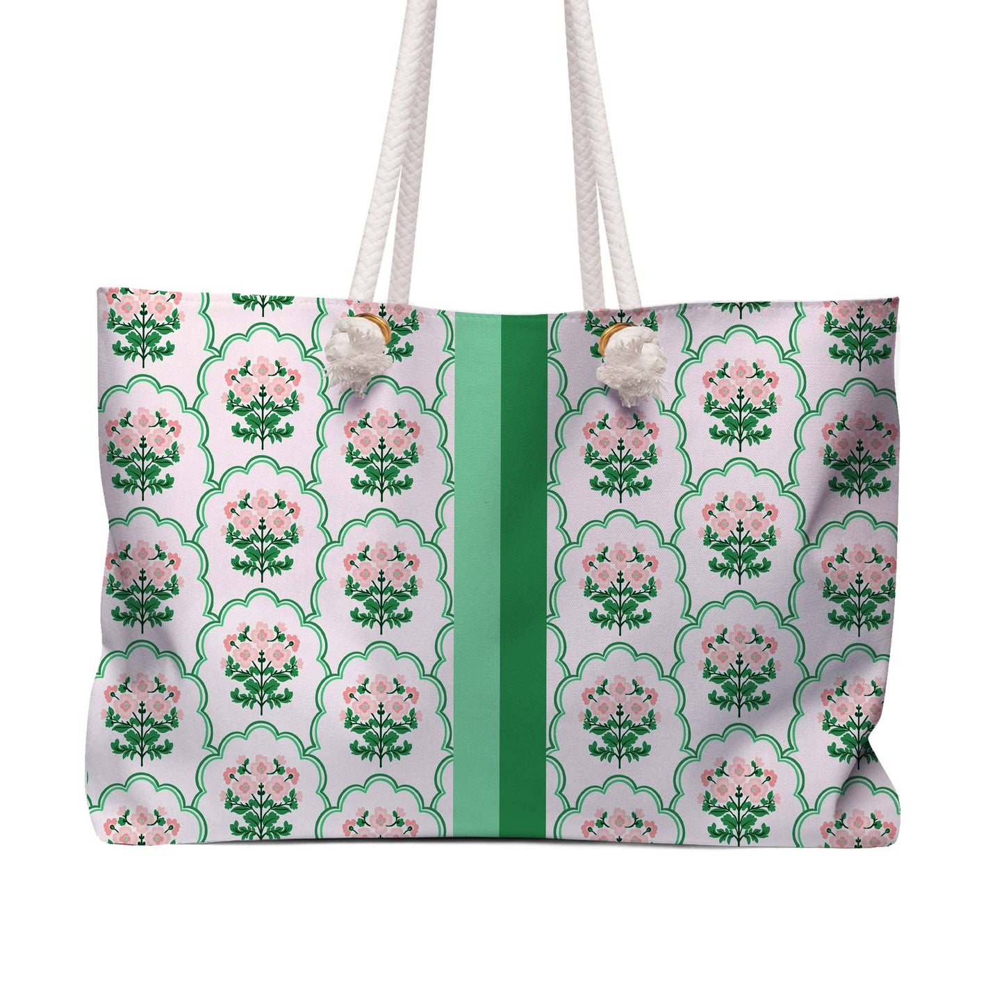 Mahjong Tote Bag, Boutique Monogram, Grand Millennial: Dixie / White