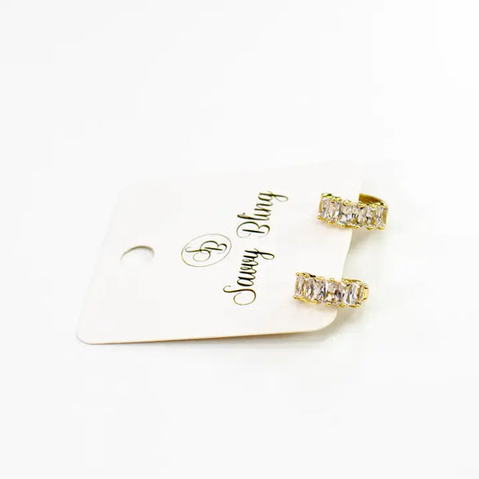 Savvy Bling Multi Color Huggie Hoop Earrings