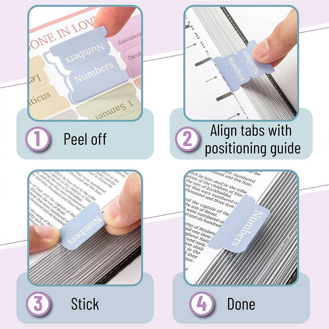 Mr. Pen | Morandi Bible Tabs Laminated | 75 Pack