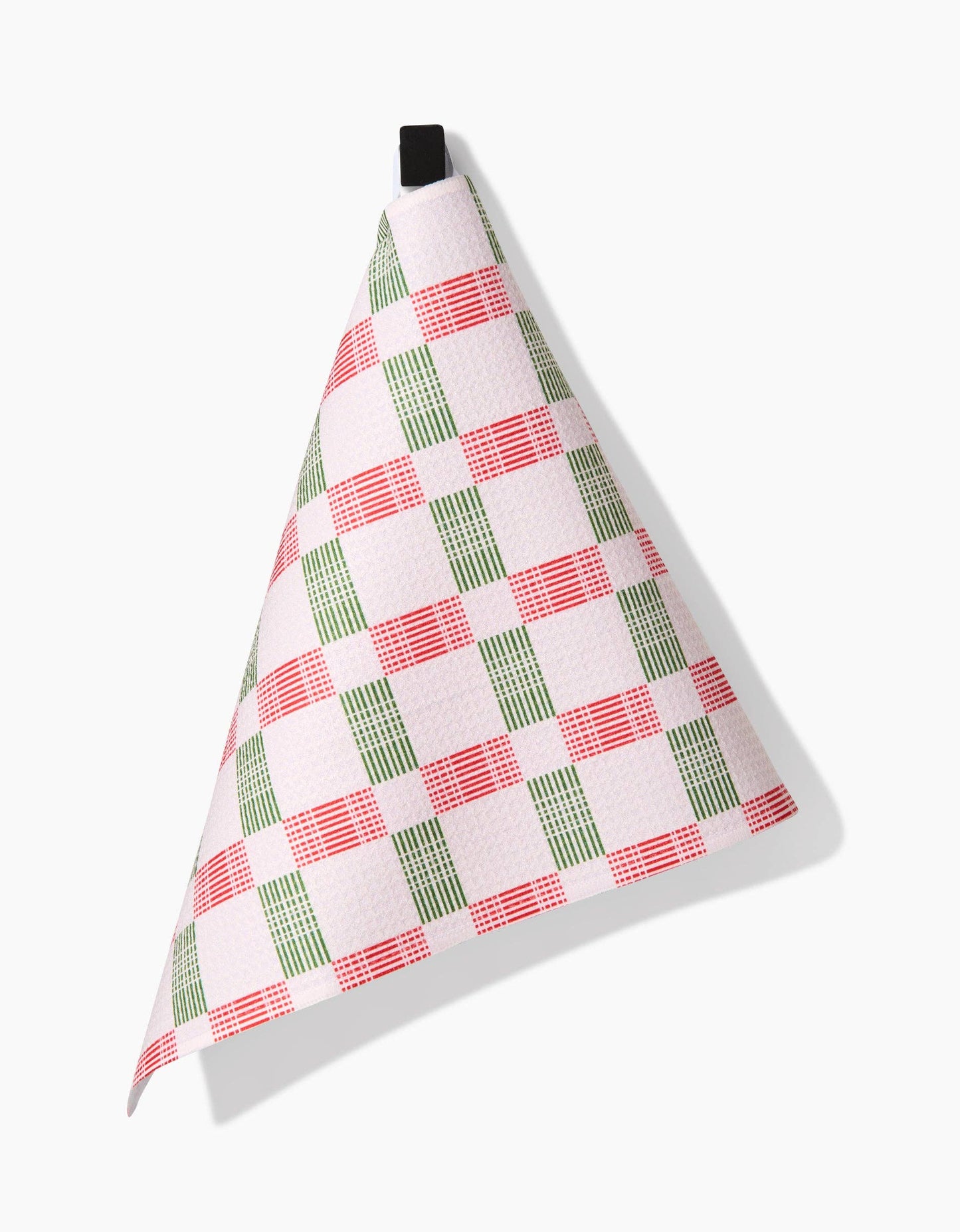 Geometry Be Merry Plaid Bar Towel