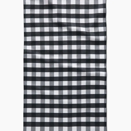 Geometry Midnight Flannel Tea Towel