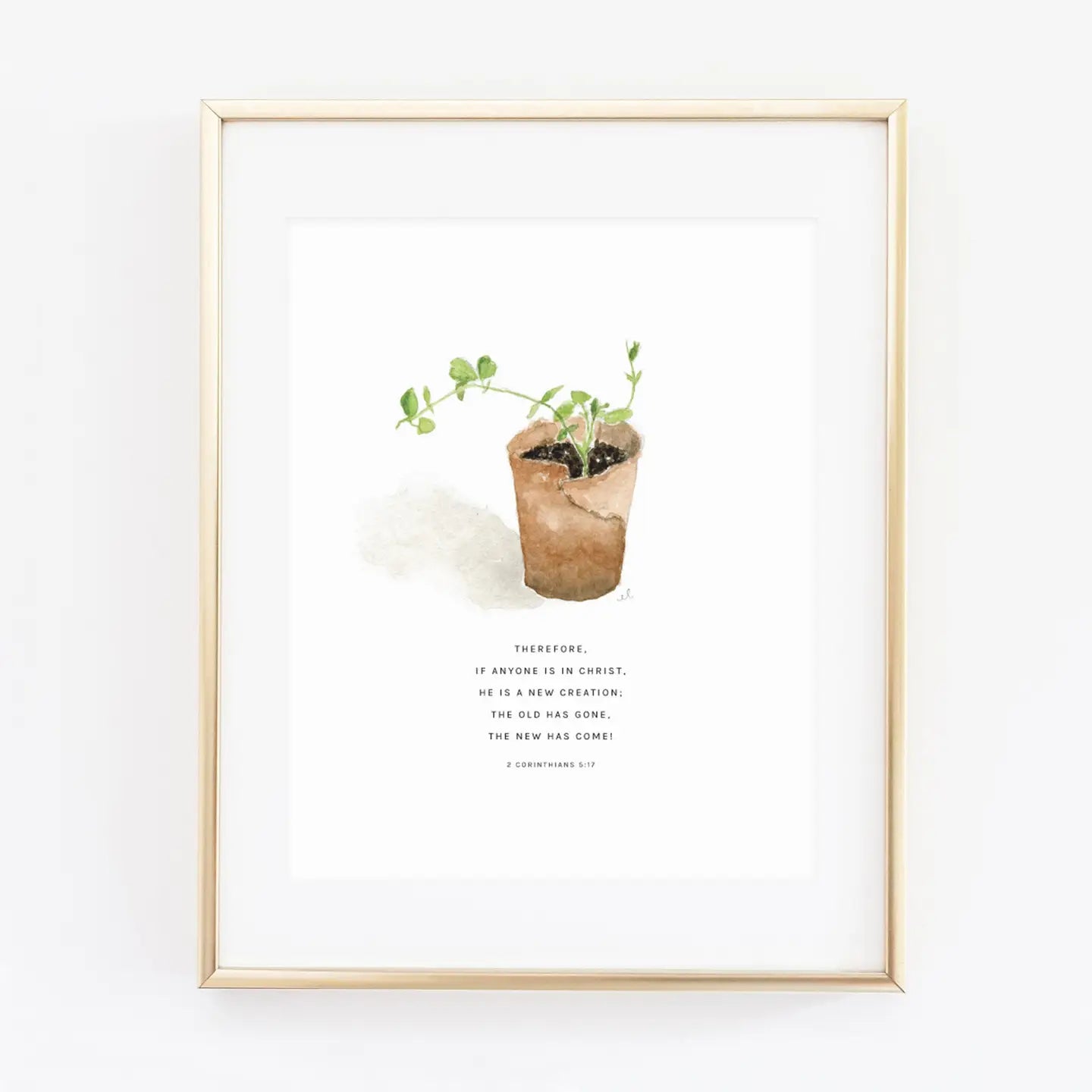 Emily Lex | Print | 2 Corinthians 5:17 Sweet Pea