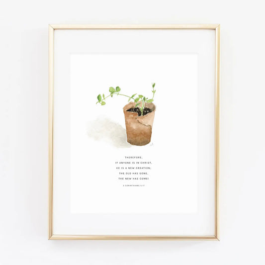 Emily Lex | Print | 2 Corinthians 5:17 Sweet Pea