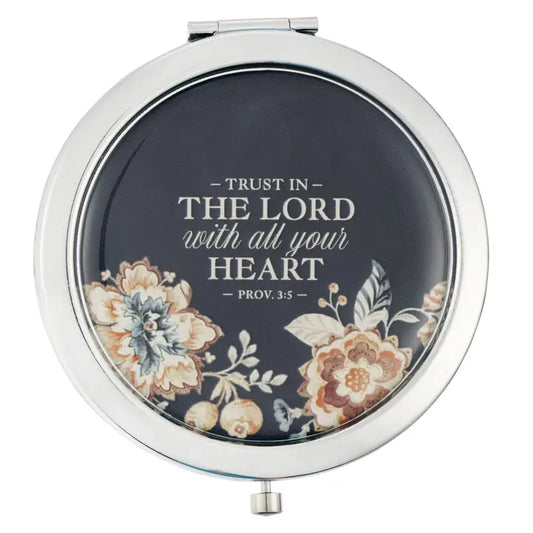 Christian Art Gifts Mirror Compact Trust in the Lord Prov. 3:5