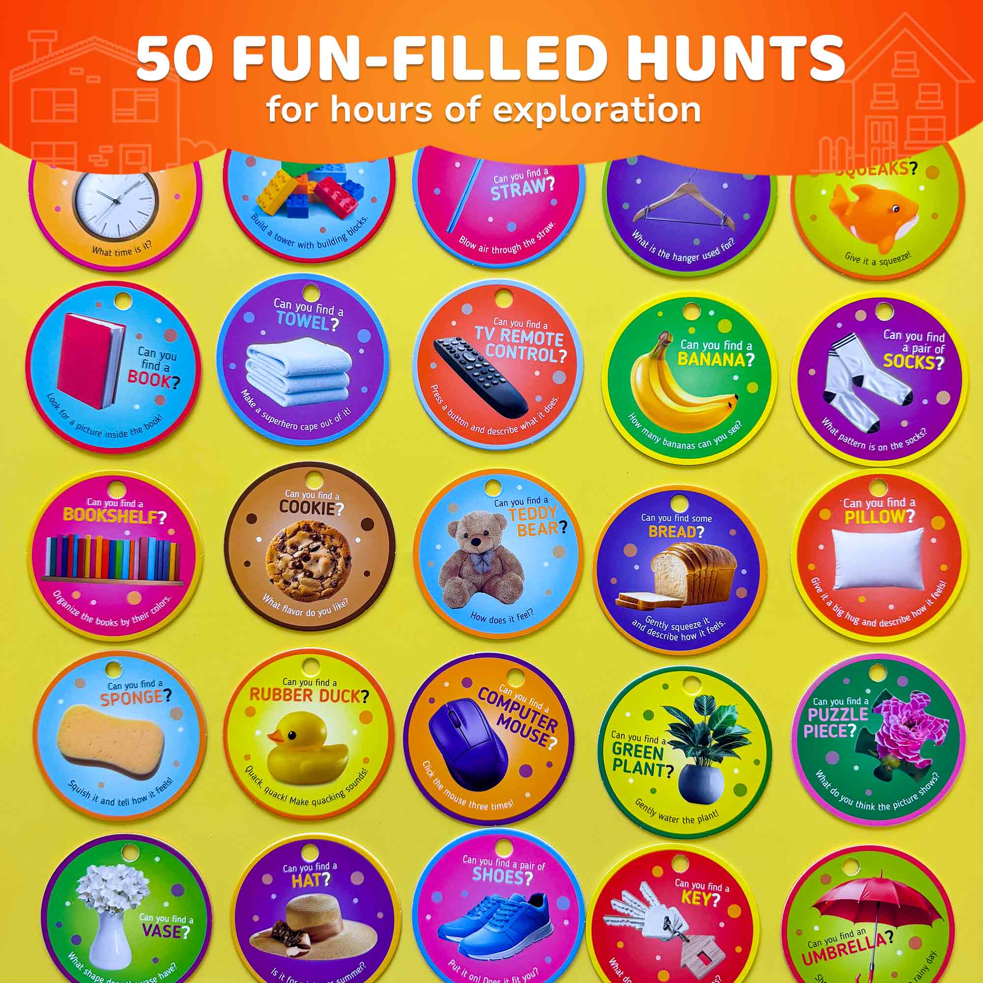 Quokka Scavenger Hunt Game for Kids - 50 Cards Activities Indoor