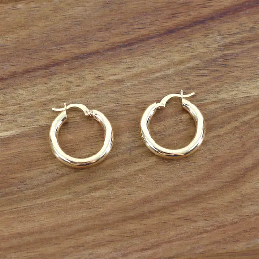 Pretty Persuasion Gold Hoop Earrings