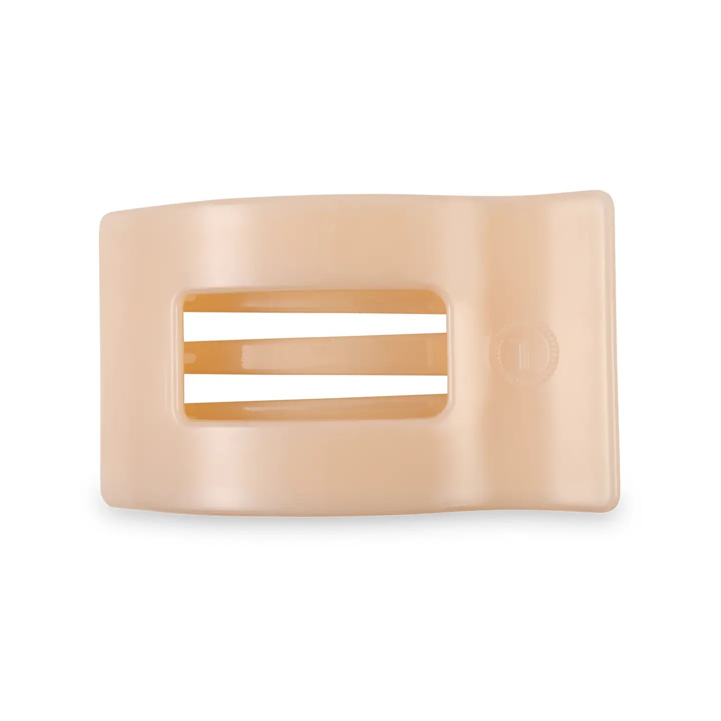 Teleties | Flat Rectangle Hair Clip | Almond Beige | Medium