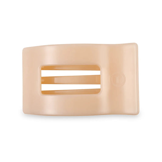 Teleties Flat Rectangle Hair Clip | Medium | Almond Beige