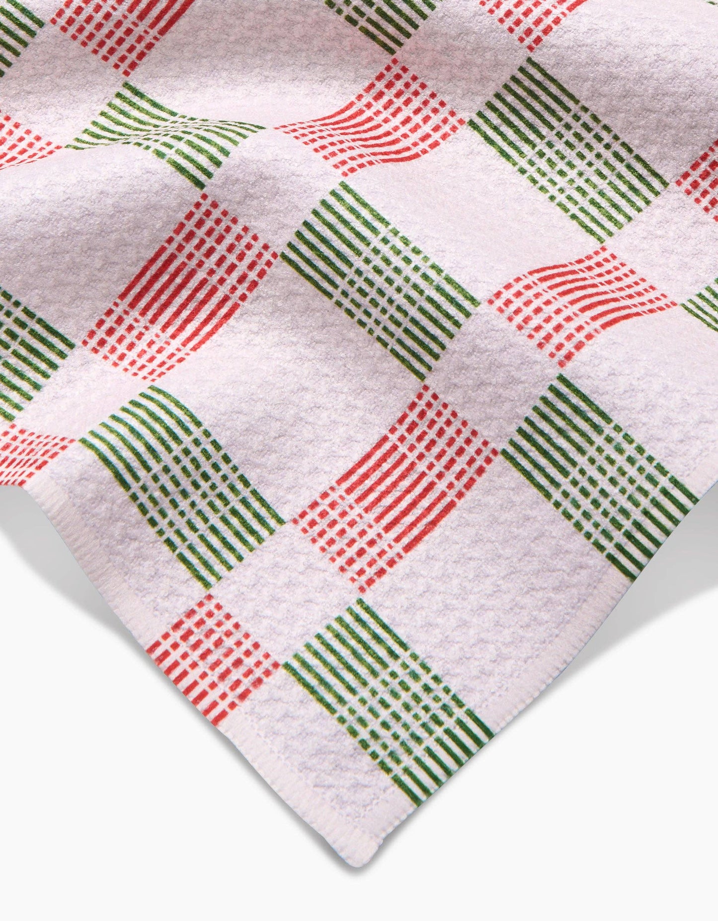 Geometry Be Merry Plaid Bar Towel