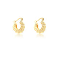 Savvy Bling Crescent Hoop Gold Filled Earring