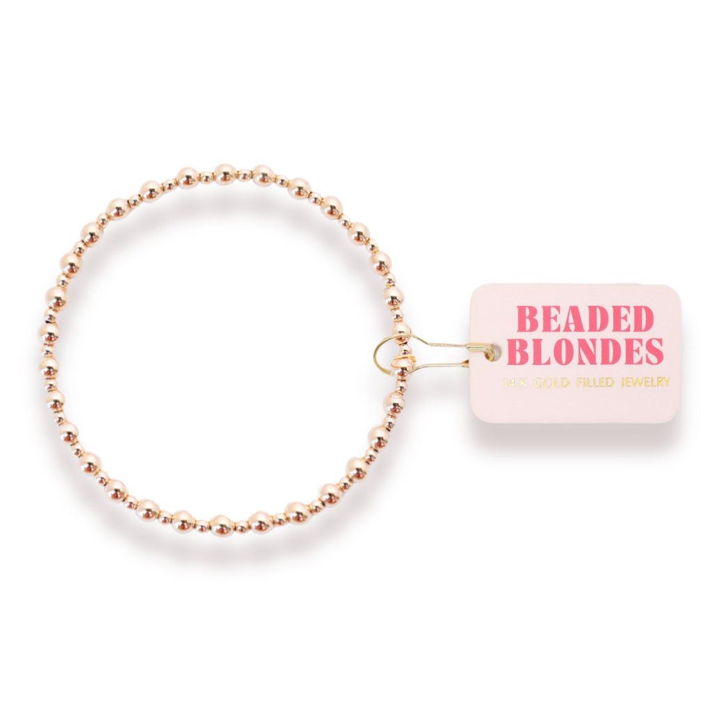 Beaded Blondes | Mini Katy Bracelet in Gold | Extended 7.25 inch