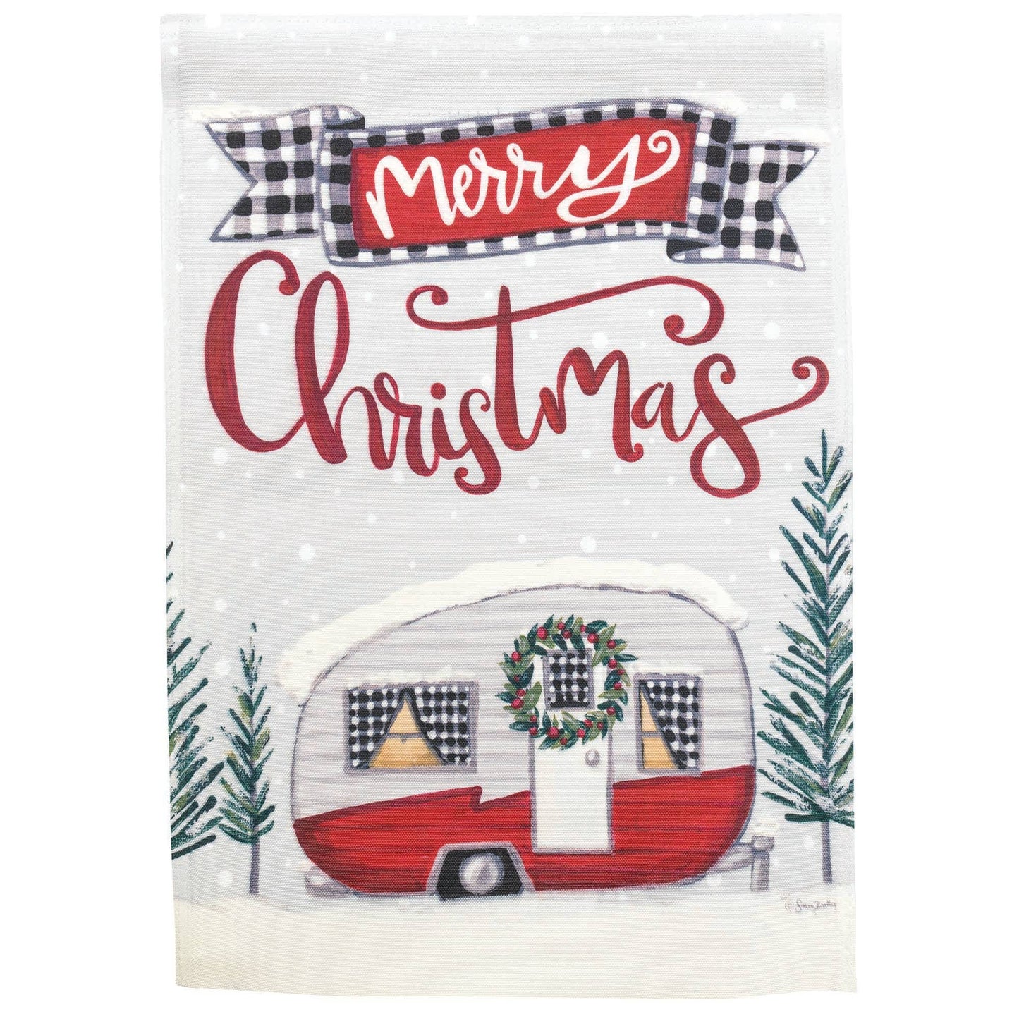 Dicksons Merry Christmas Camper Garden Flag