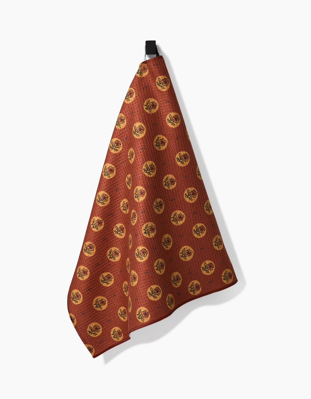 Geometry | Tea Towel | Artisanal Floral Orange