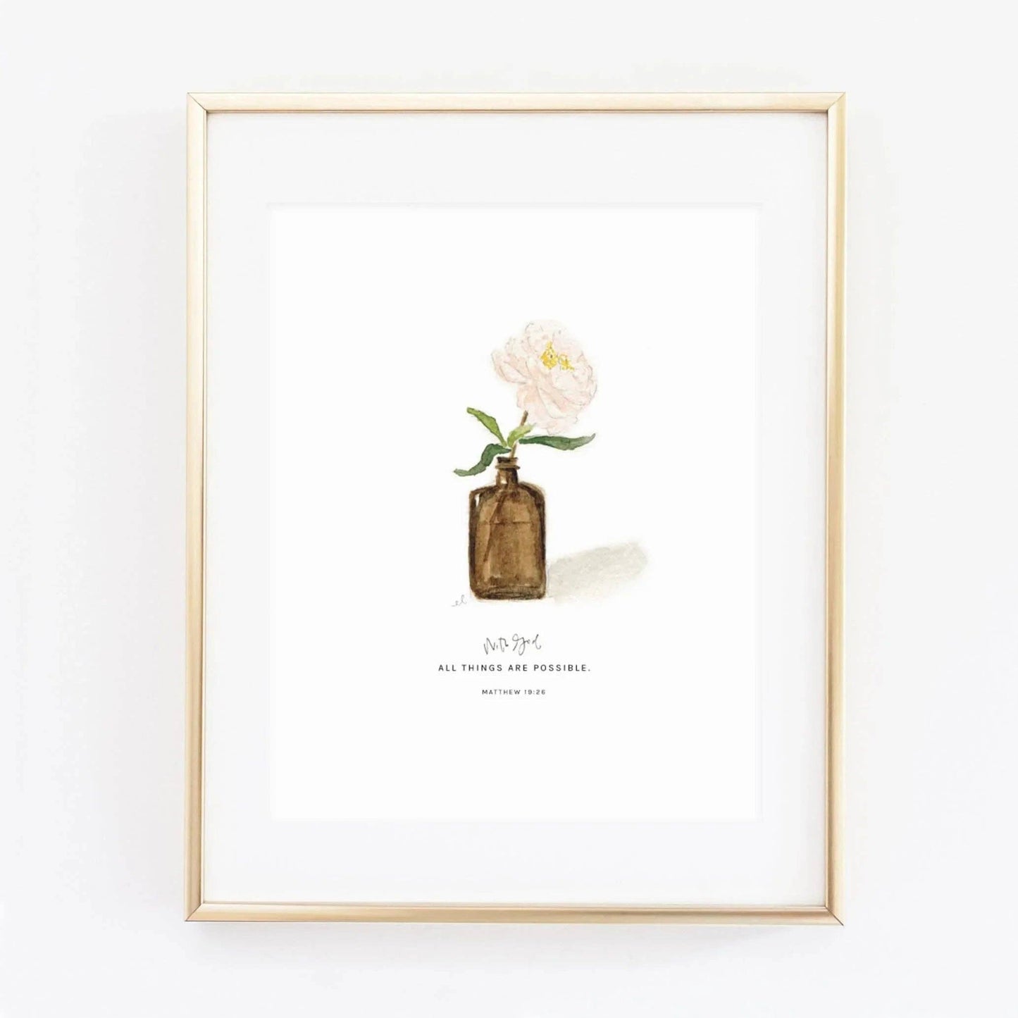 Emily Lex | Print | Peony Matthew 19:26