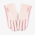 Pretty Persuasion Pink Fleece Button Glove