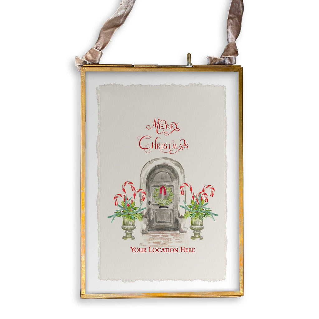 French Graffiti Merry Christmas Paducah Tea Towel