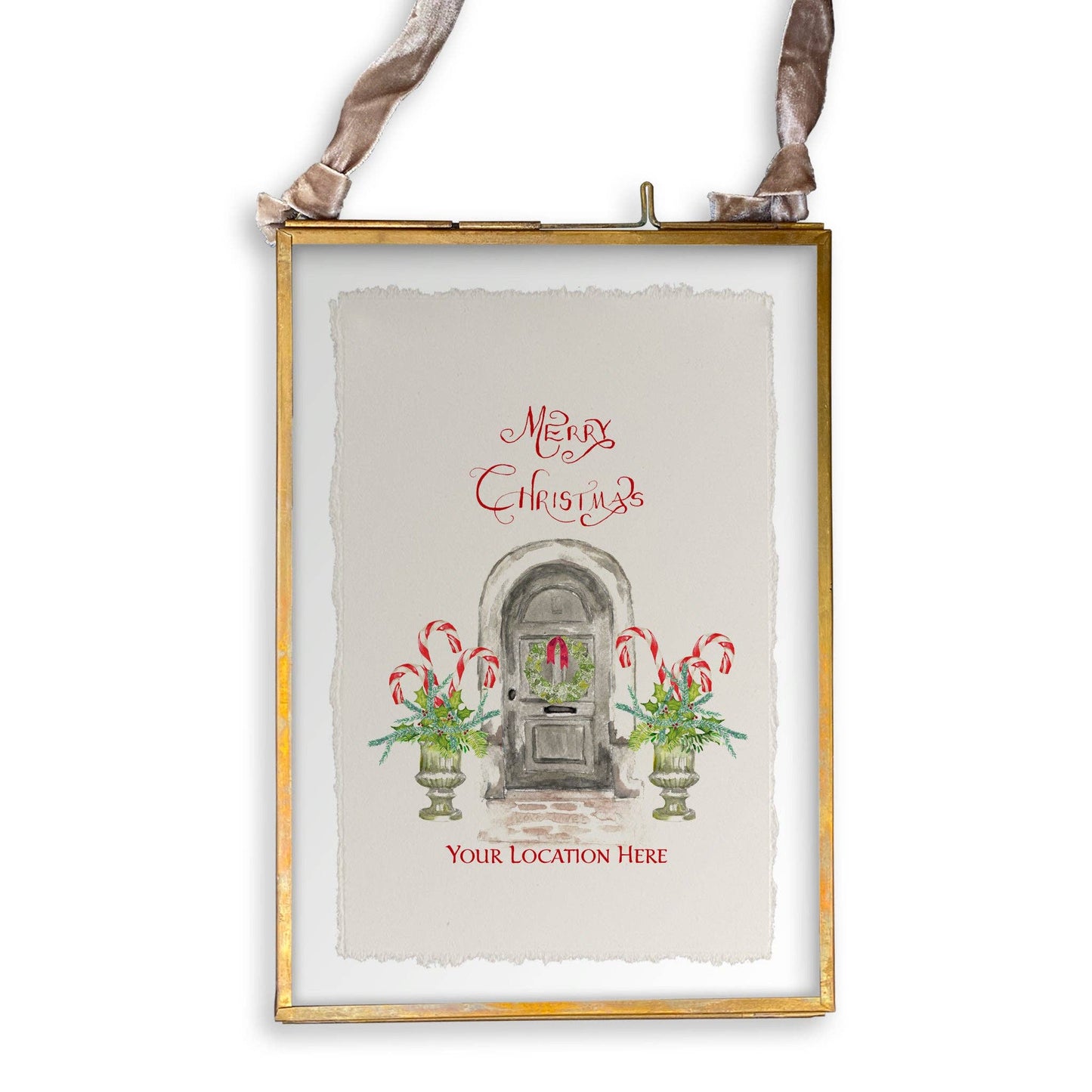 French Graffiti Merry Christmas Paducah Tea Towel