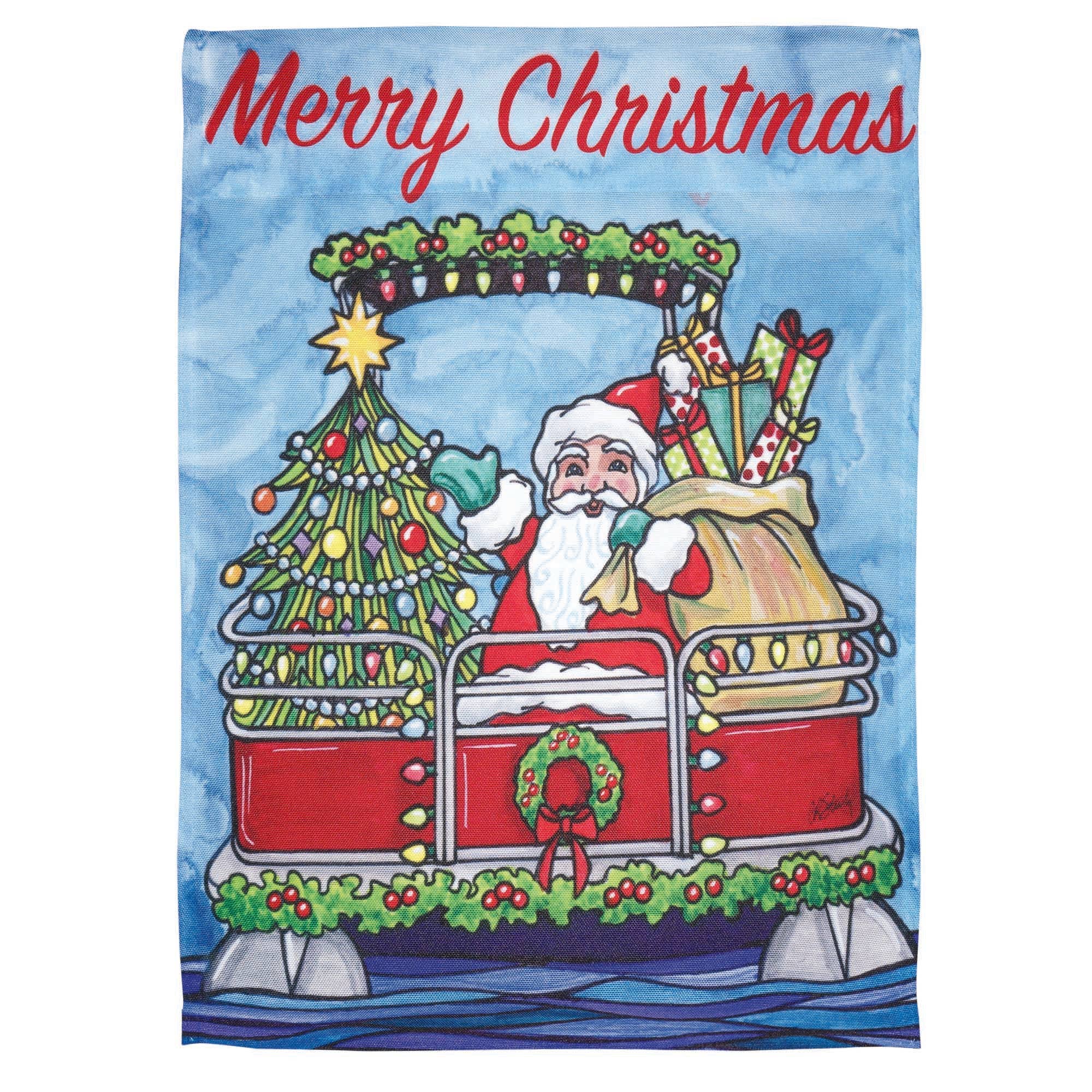 Dicksons Christmas Pontoon Large Flag