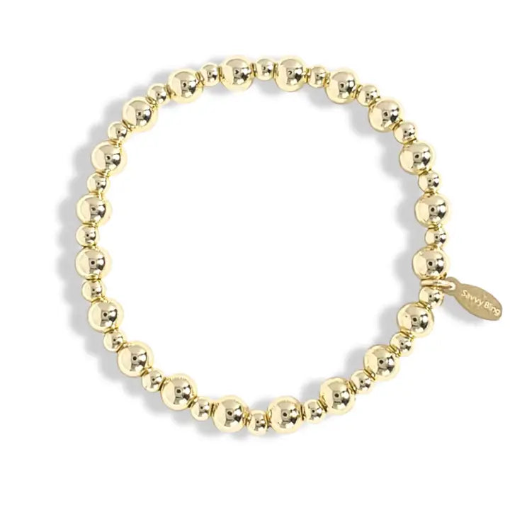 Savvy Bling | Bracelet | Gold Filled Beaded | 4mm/ 6mm