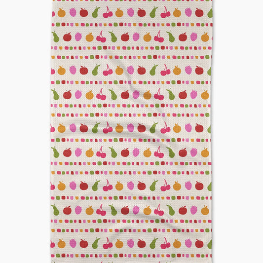 Geometry Fruits At the Party Tea Towel