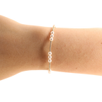 Beaded Blondes | ILY Pearl Bracelet in Gold | Extended 7.25 inch