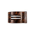 Teleties | Flat Rectangle Hair Clip | Tortoise | Small