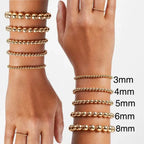 Savvy Bling | Bracelet | Gold Filled Beaded | 5mm
