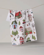 Geometry | Tea Towel | Winter Village