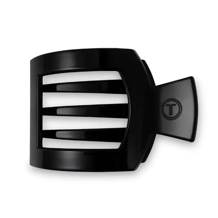 Teleties | Square Flat Hair Clip | Large | Jet Black