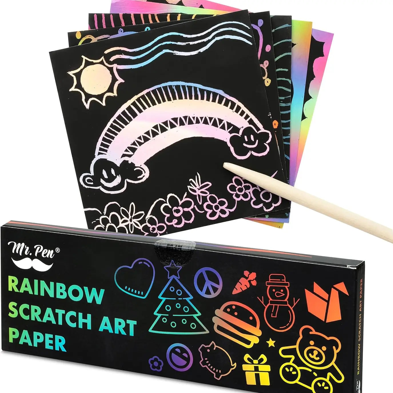 Mr. Pen | Scratch Art Set for Kids | 125 Pieces