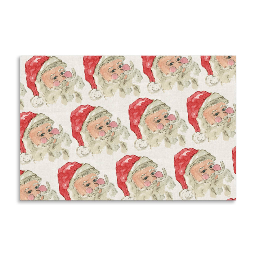 French Graffiti Santa with Red Hat Paper Placemats