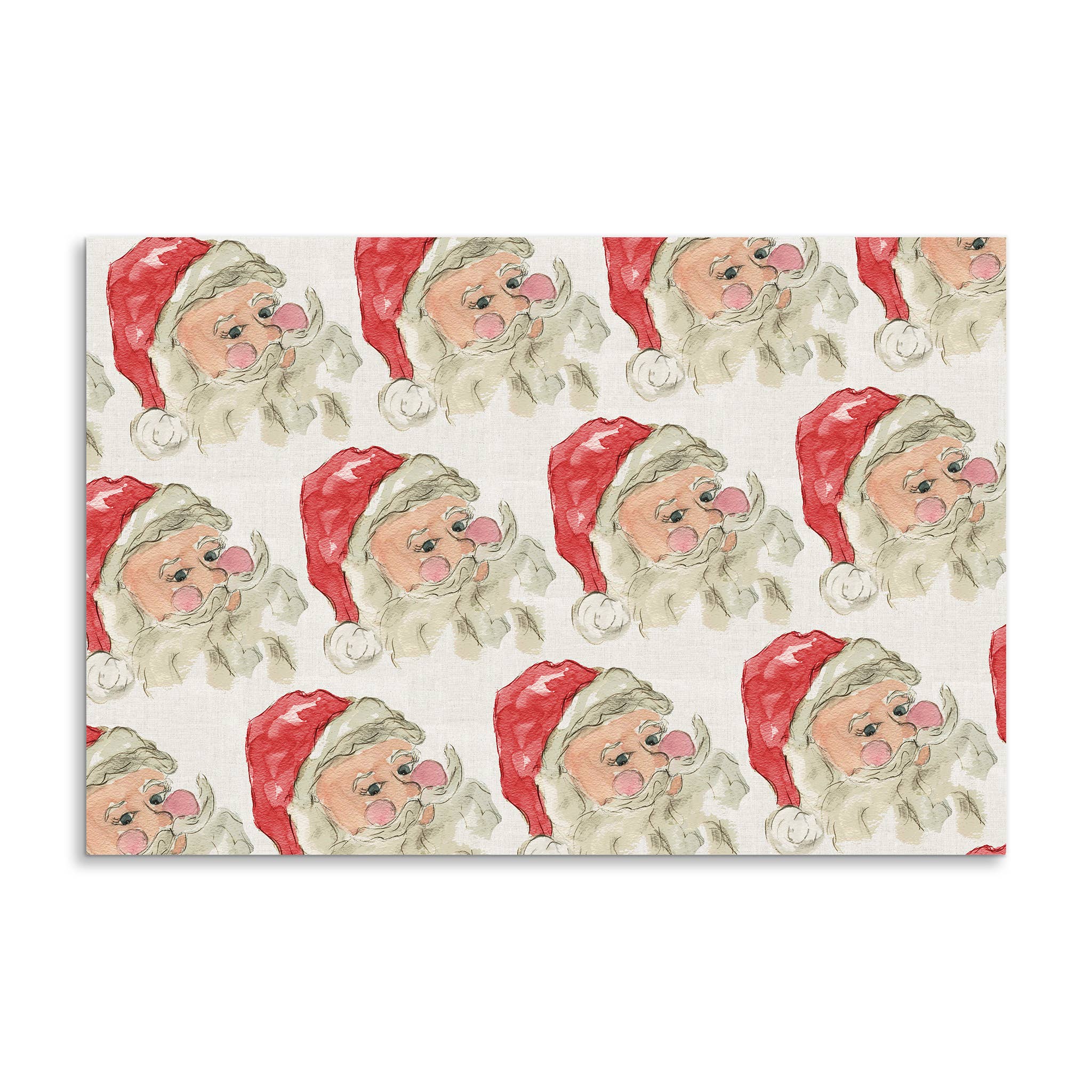 French Graffiti Santa with Red Hat Paper Placemats