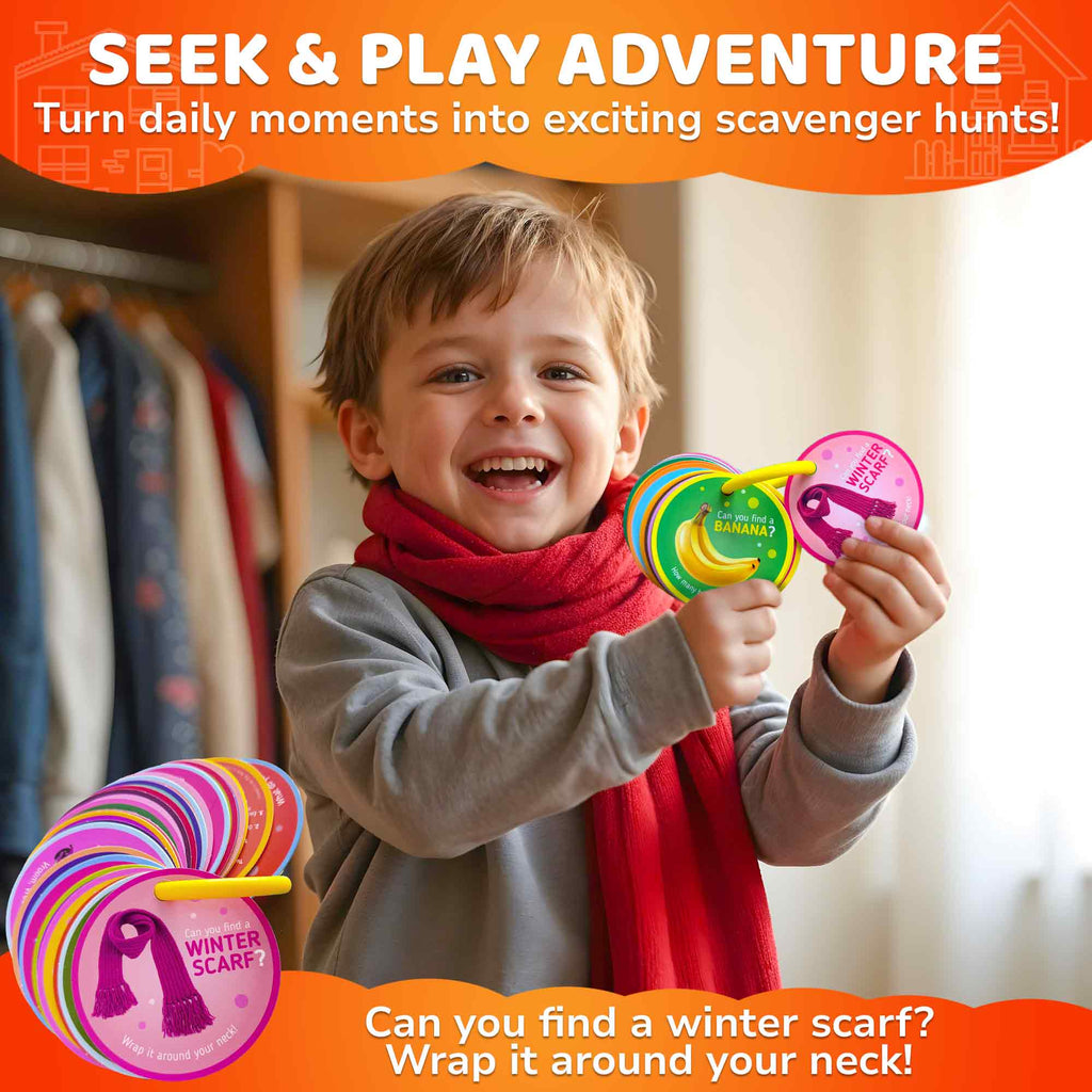 Quokka Scavenger Hunt Game for Kids - 50 Cards Activities Indoor