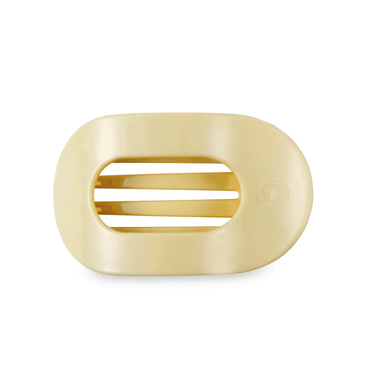 Teleties Flat Round Hair Clip | Medium | Butter Yellow