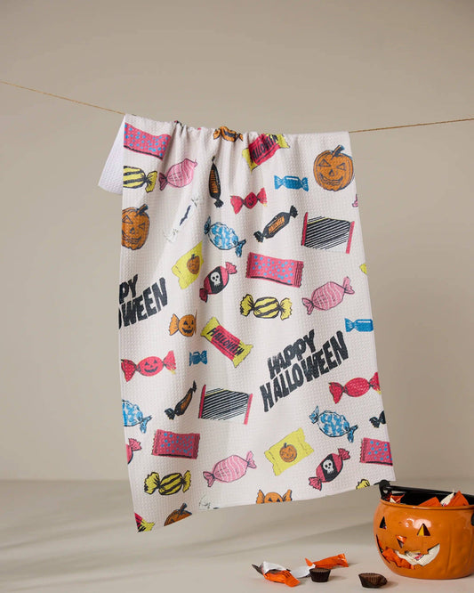 Geometry Halloween Treats Tea Towel