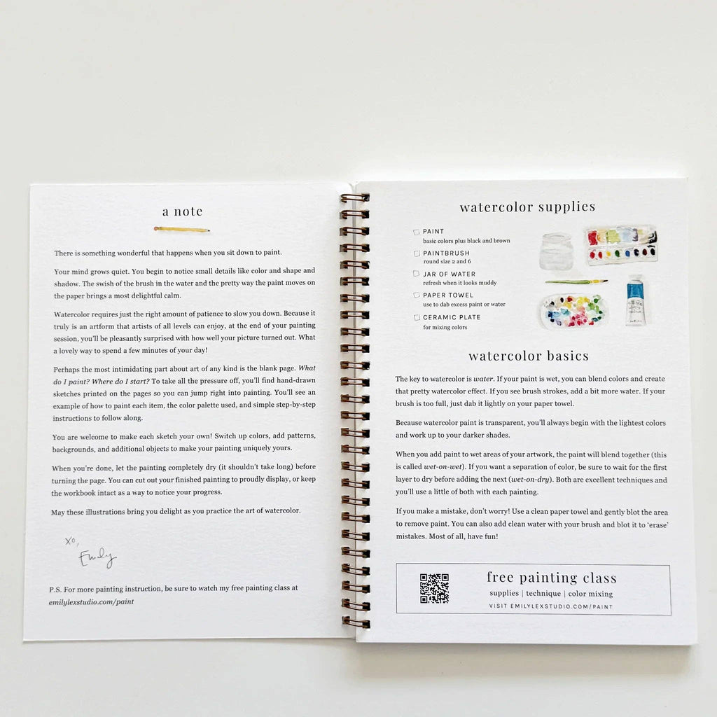Emily Lex | Watercolor Workbook | Fruit