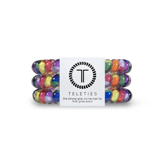 Teleties Small Spiral Hair Coil Rainbow