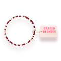 Beaded Blondes | Maroon and White Sprinkle Gold | Standard 6.75 inch