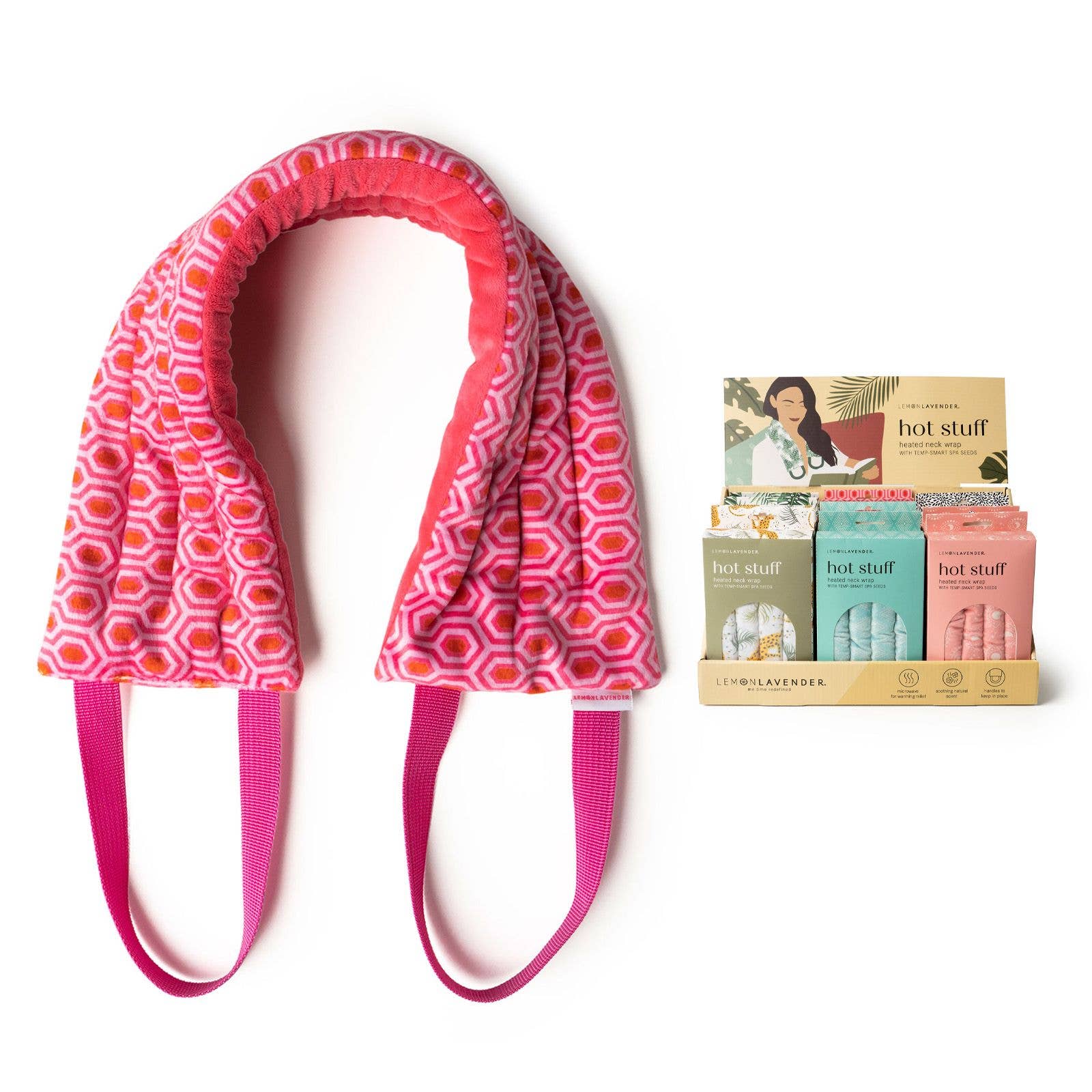 DM Merchandising | Hot Stuff Heated Neck Wrap | Lemon Lavender