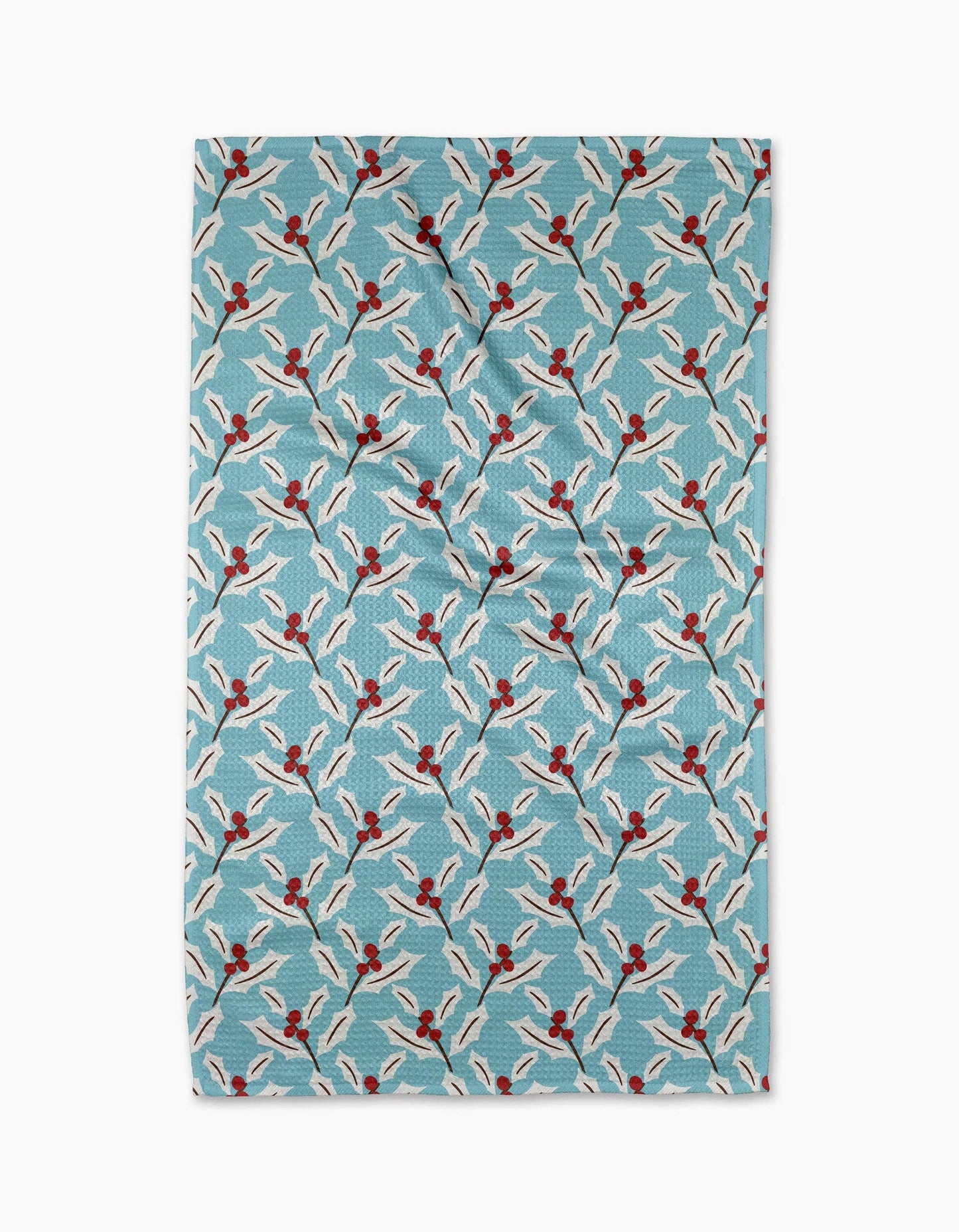 Geometry Winter Holly Tea Towel